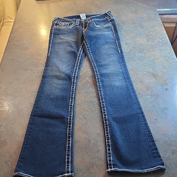 True Religion Dark Blue Boot Cut Jeans Size 26 X 34 - Picture 2 of 8